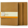 Набор блокнотов MOLESKINE Cahier Journal XLarge, линейка, бежевый, 3 шт. QP421