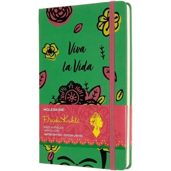Блокнот MOLESKINE LE FRIDA KAHLO LARGE линейка, зеленый LEFKQP060